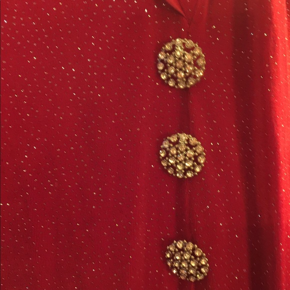 Betsy & Adam sparkling red dress & bolero - Small - Picture 5 of 5